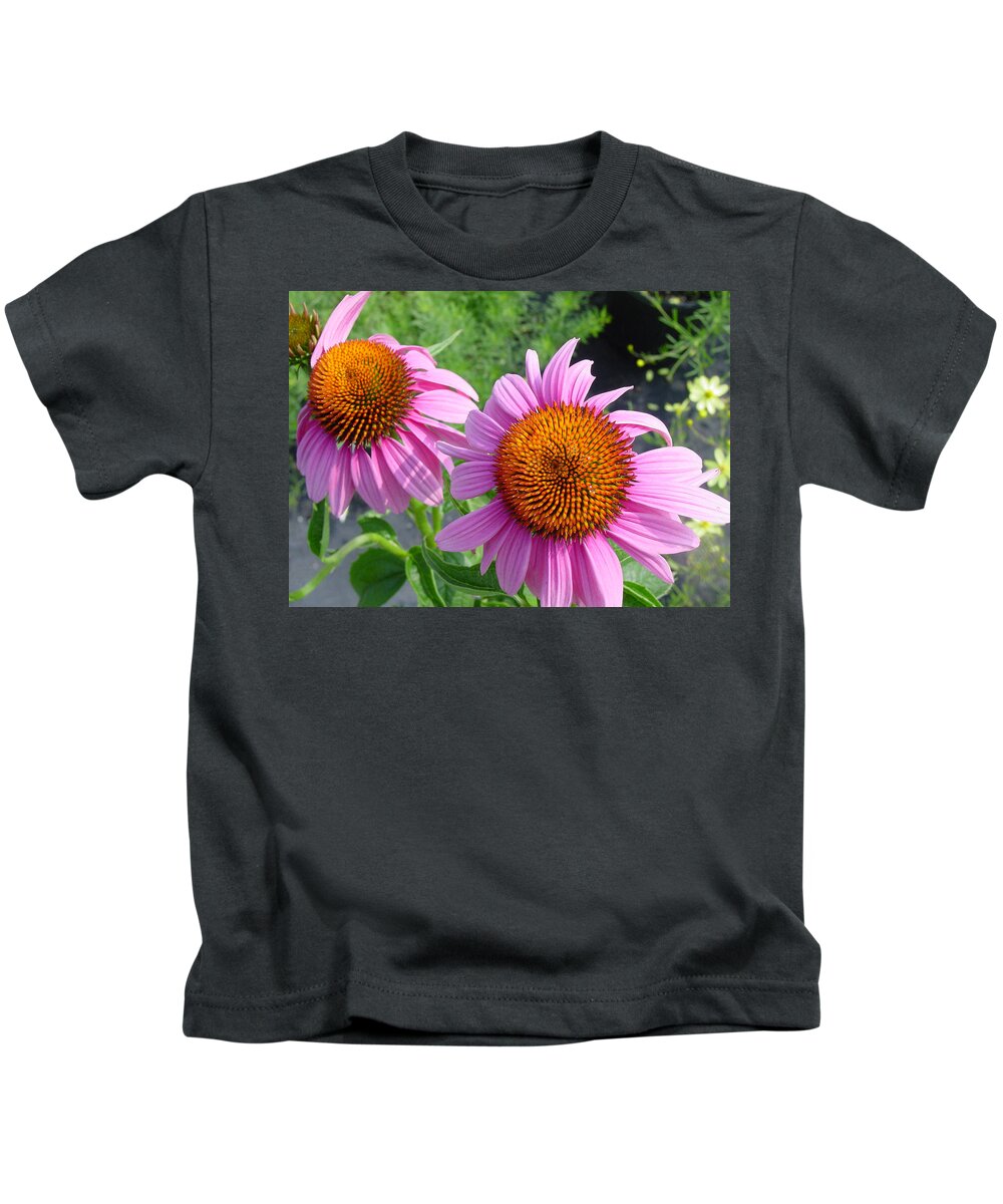 Flower Kids T-Shirt featuring the photograph Purple Coneflowers by Suzanne Gaff