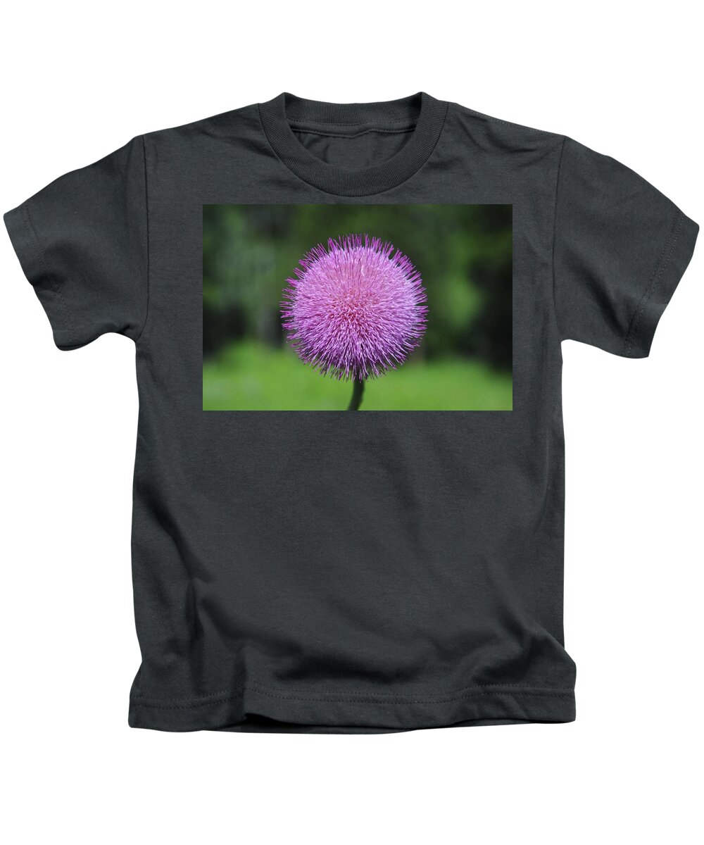 Photograph Kids T-Shirt featuring the photograph Purple Fuzz by Richard Gehlbach
