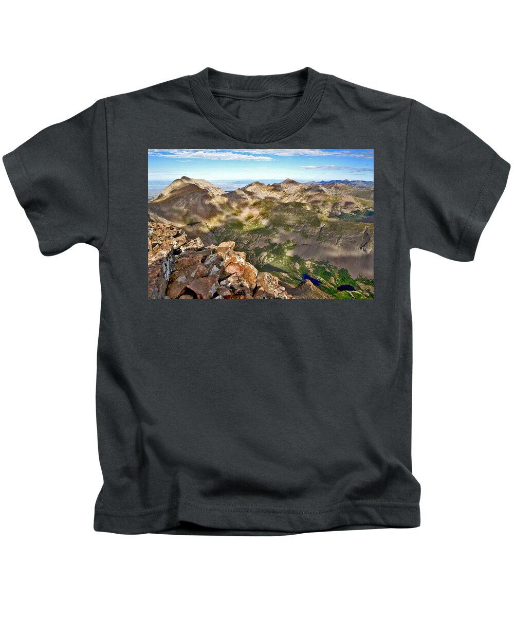 Sangre De Cristo Mountains Kids T-Shirt featuring the photograph Reason to Climb by Jeremy Rhoades