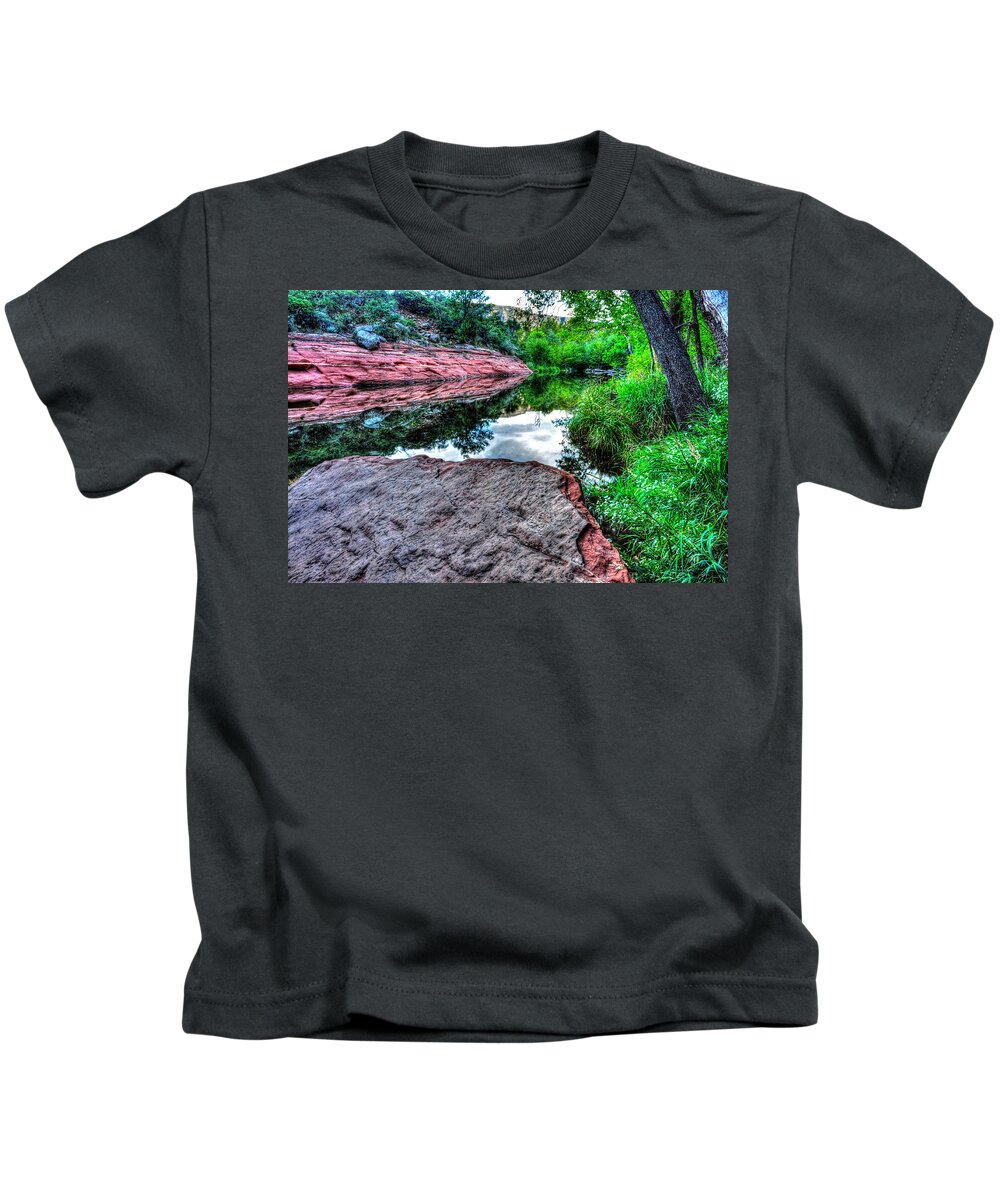 Landscape Kids T-Shirt featuring the photograph Red Rock by Richard Gehlbach