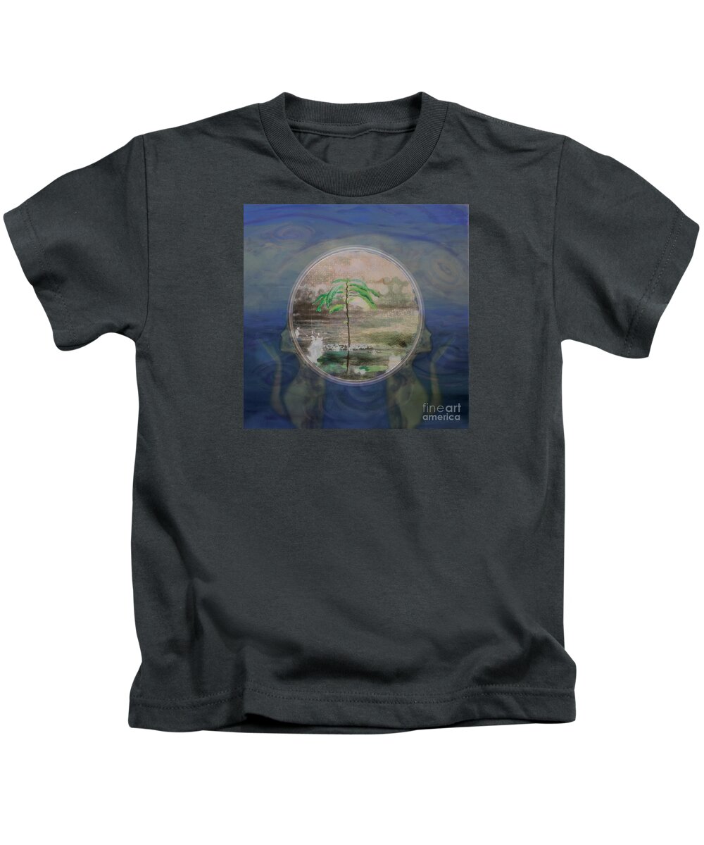 Seedling Kids T-Shirt featuring the painting Return to a Half Remembered Dream by Shelley Myers
