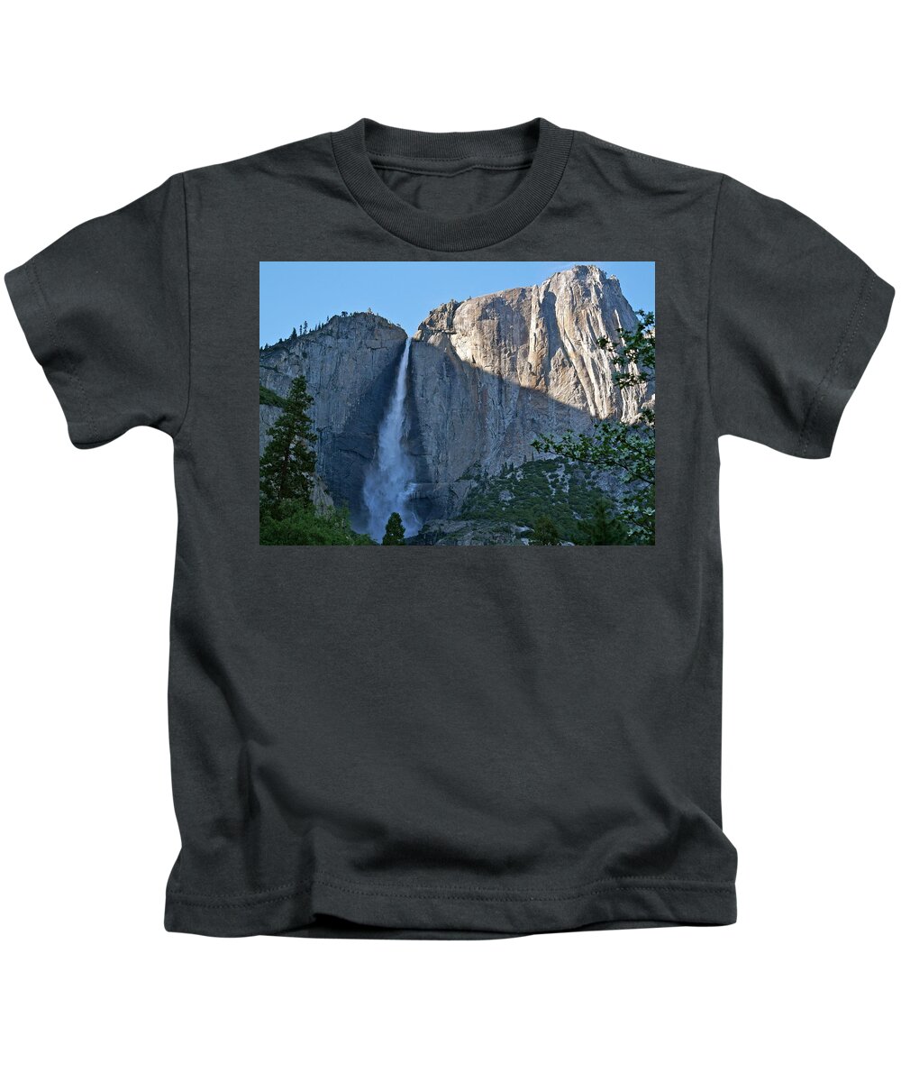 Yosemite Kids T-Shirt featuring the photograph Rising Sun At Upper Yosemite Falls by Michele Myers