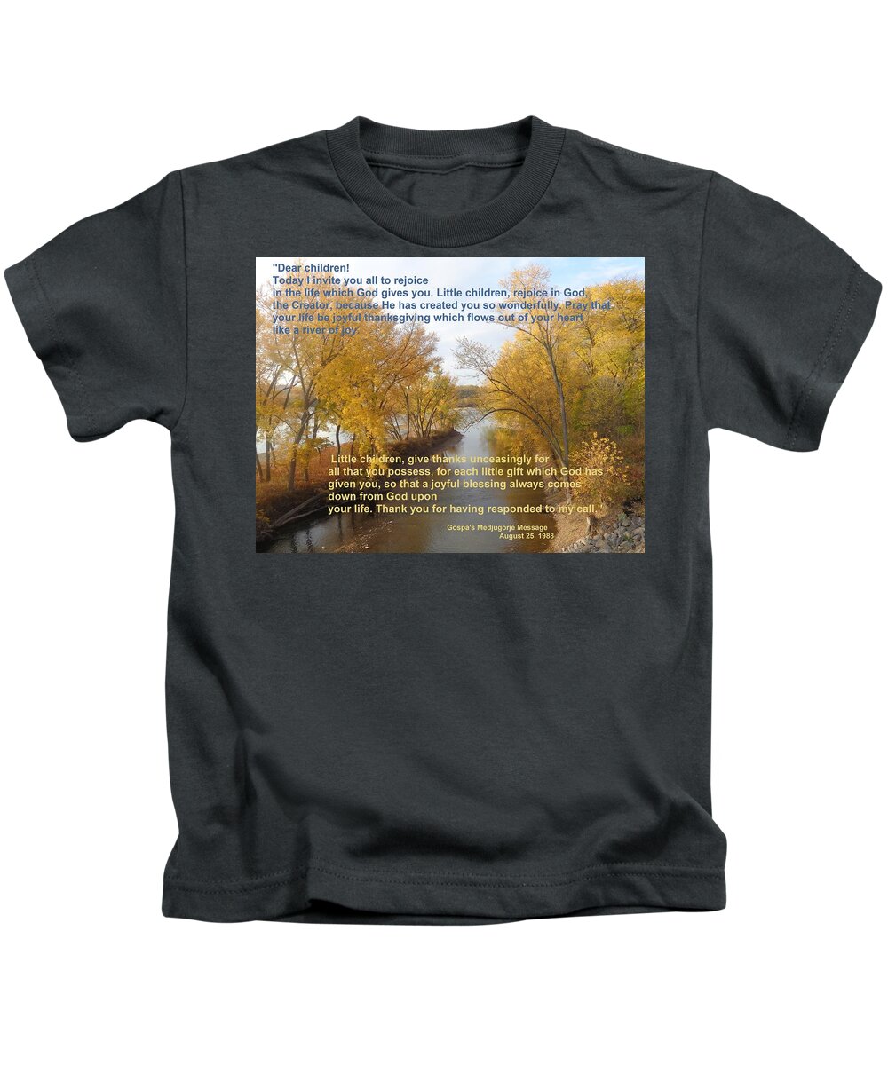 Sarcevic Kids T-Shirt featuring the photograph River of Joy by Christina Verdgeline