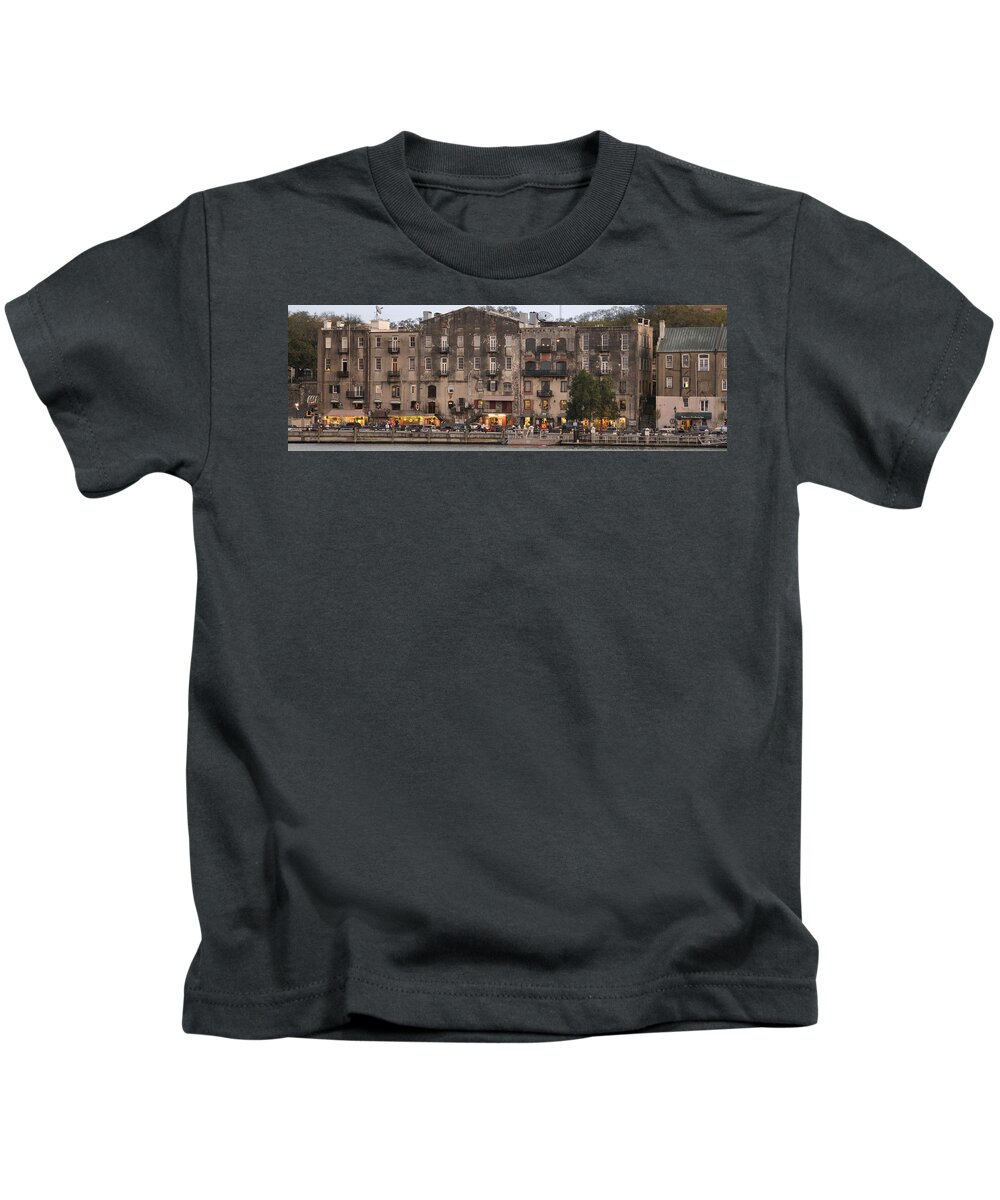 Bradford Martin Kids T-Shirt featuring the photograph River Street Savannah by Bradford Martin