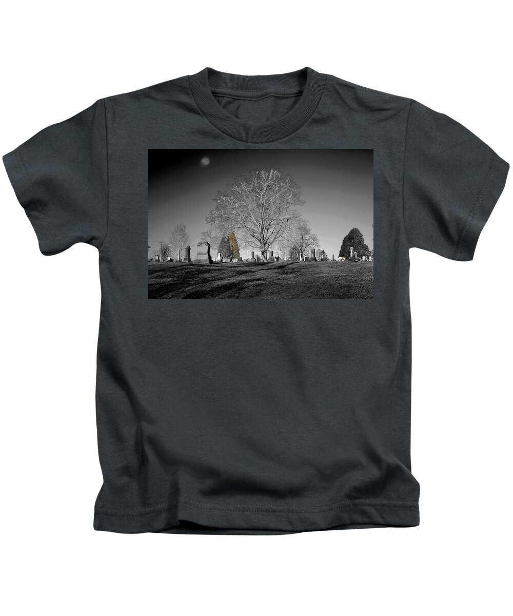 Moon Kids T-Shirt featuring the photograph Roseville Cemetary by David Yocum