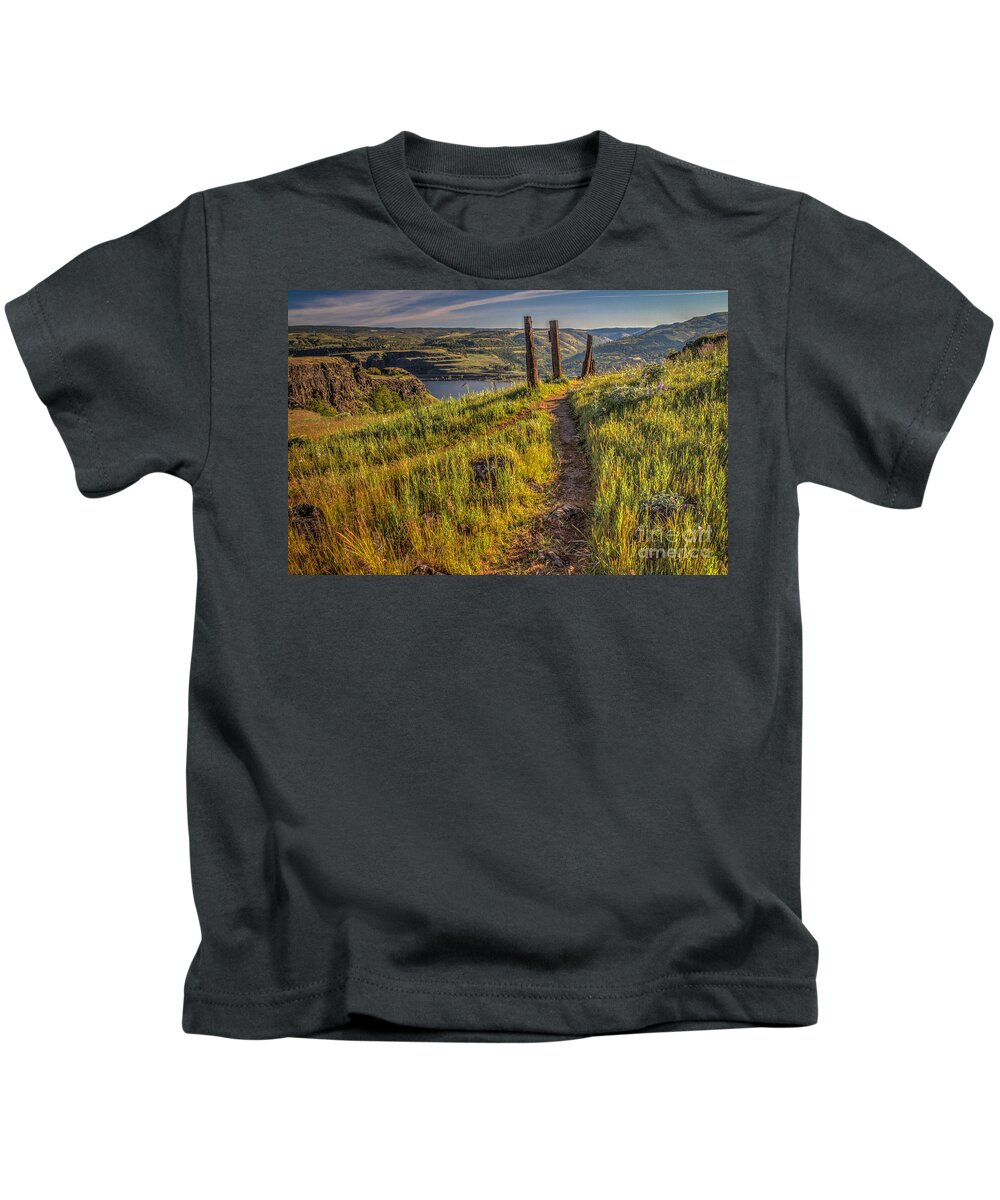 Oregon Kids T-Shirt featuring the photograph Rowena Crest Trail by Matt Hoffmann