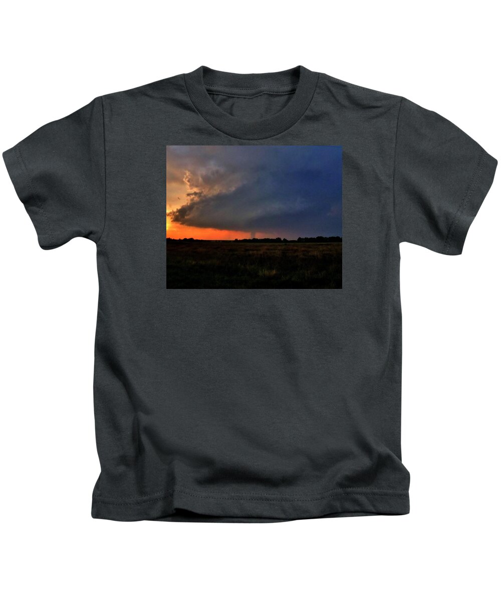 Tornado Kids T-Shirt featuring the photograph Rozel Tornado by Ed Sweeney