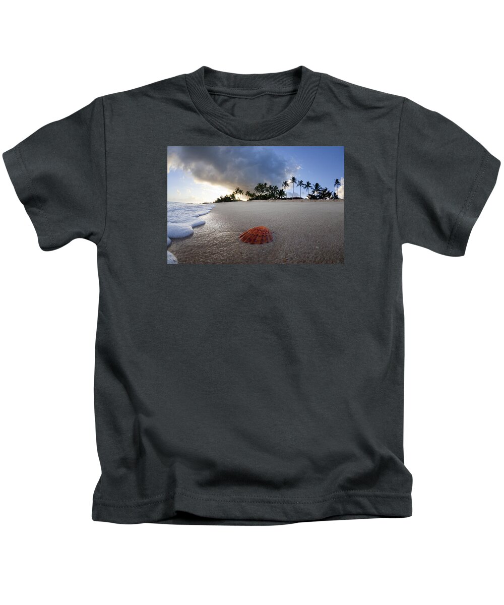  Seashell Kids T-Shirt featuring the photograph Sea Shell Sunrise by Sean Davey