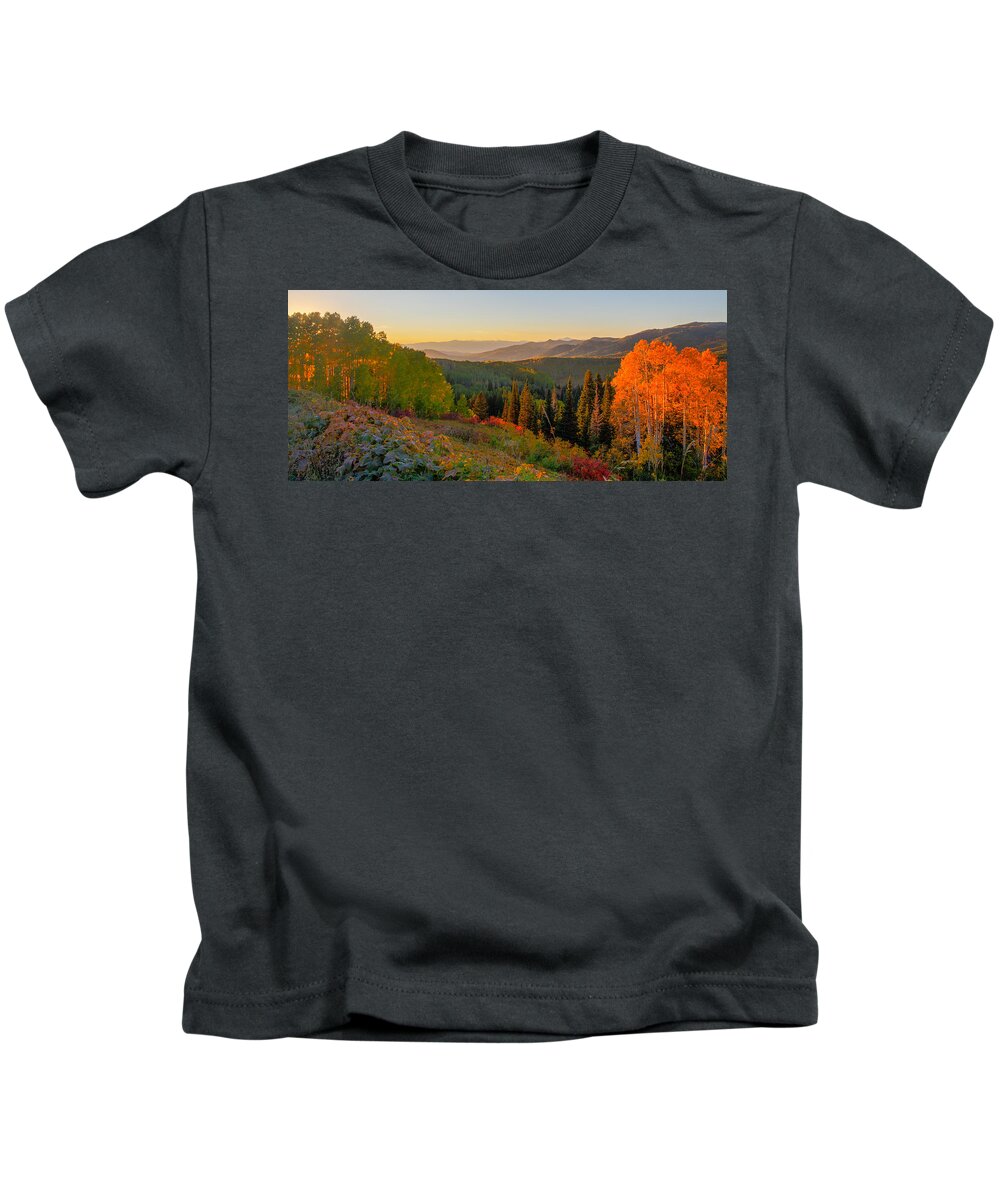 Colorado Kids T-Shirt featuring the photograph Season of Gold by Kevin Dietrich