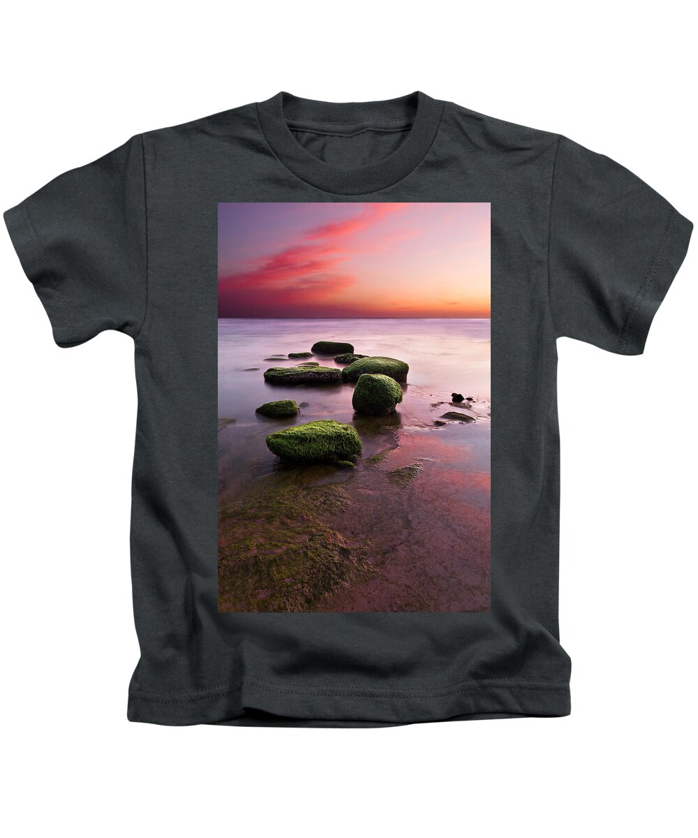 Seascape Kids T-Shirt featuring the photograph Simphony of color by Jorge Maia