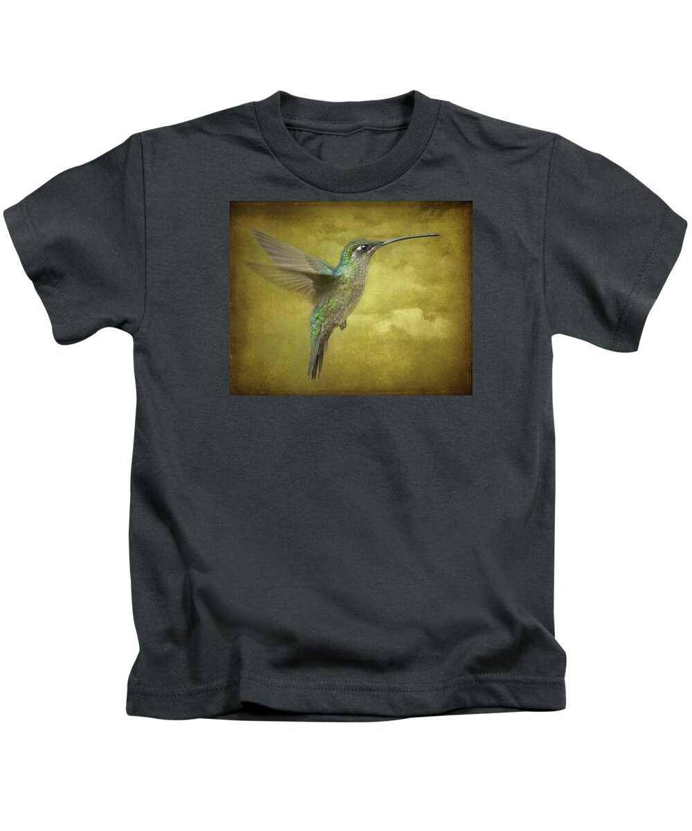 Magnificent Hummingbird Kids T-Shirt featuring the photograph Simply Magnificent.. by Nina Stavlund