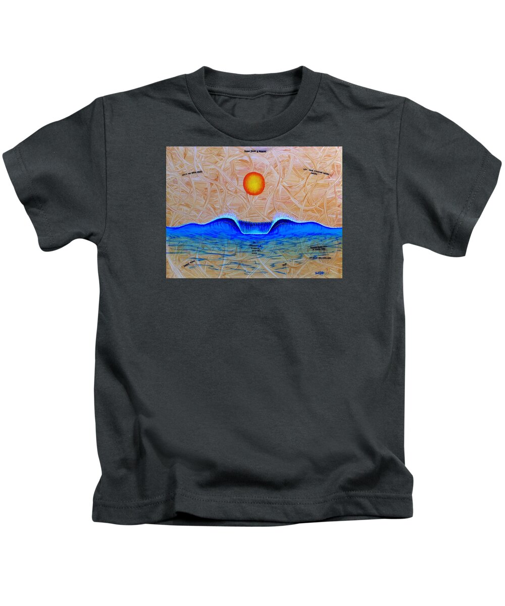 Positiveart Kids T-Shirt featuring the painting Slow Down and Breathe by Paul Carter