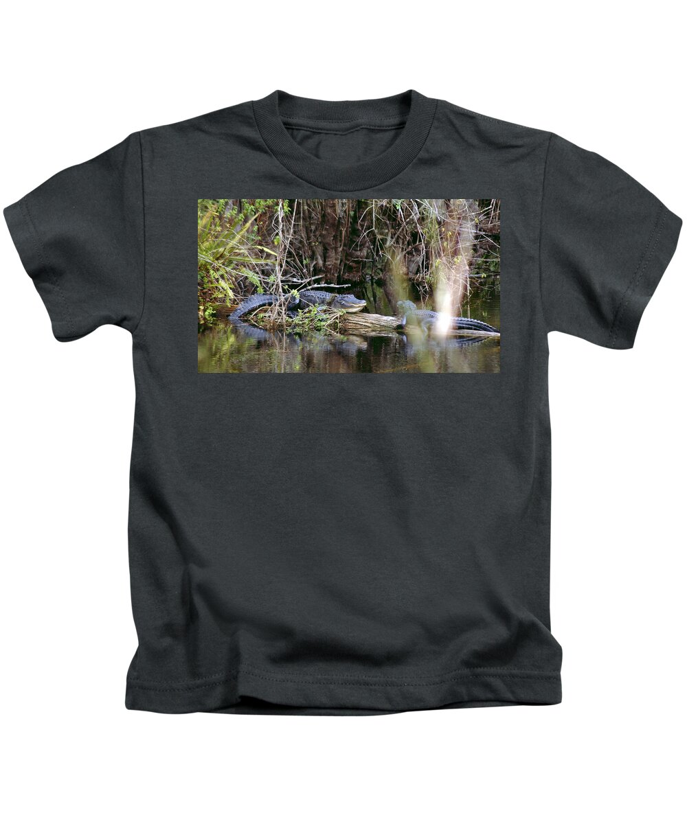 Gator Kids T-Shirt featuring the photograph Smiles From Florida by David Weeks