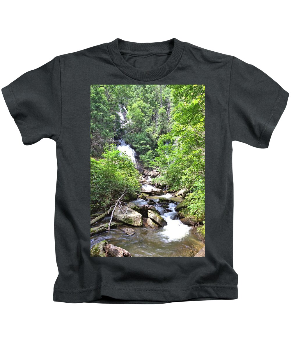 8805 Kids T-Shirt featuring the photograph Smith Creek Downstream of Anna Ruby Falls - 3 by Gordon Elwell