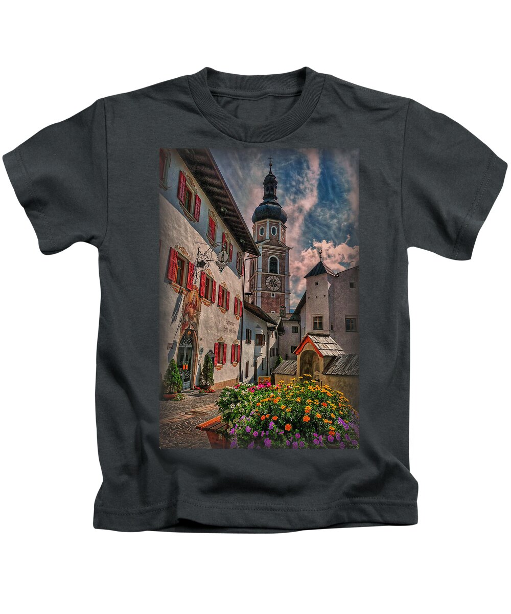Kastelruth Kids T-Shirt featuring the photograph South Tyrol by Hanny Heim