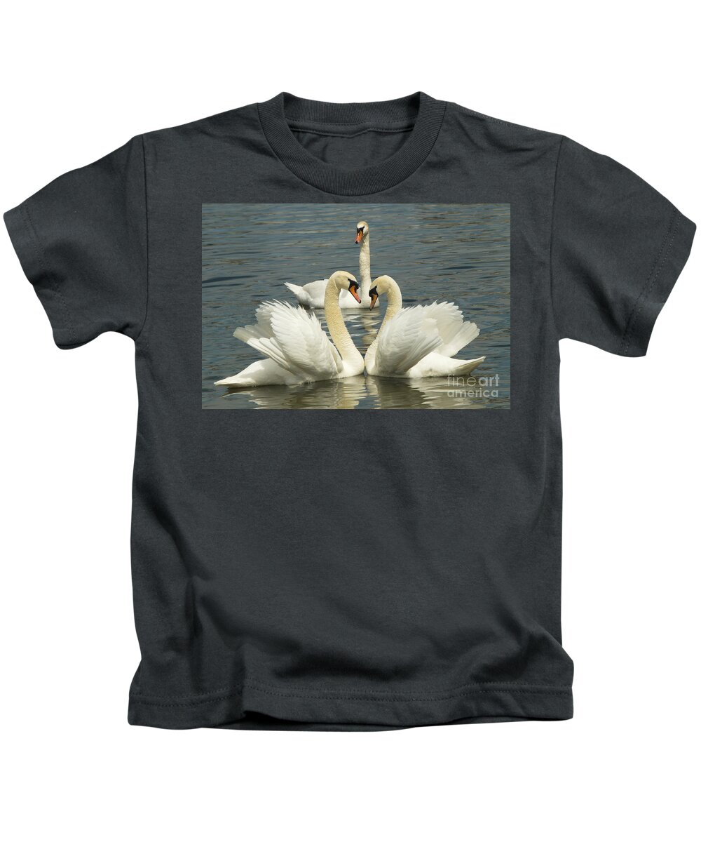 Swan Kids T-Shirt featuring the photograph Special Kinda Love by Andrea Kollo