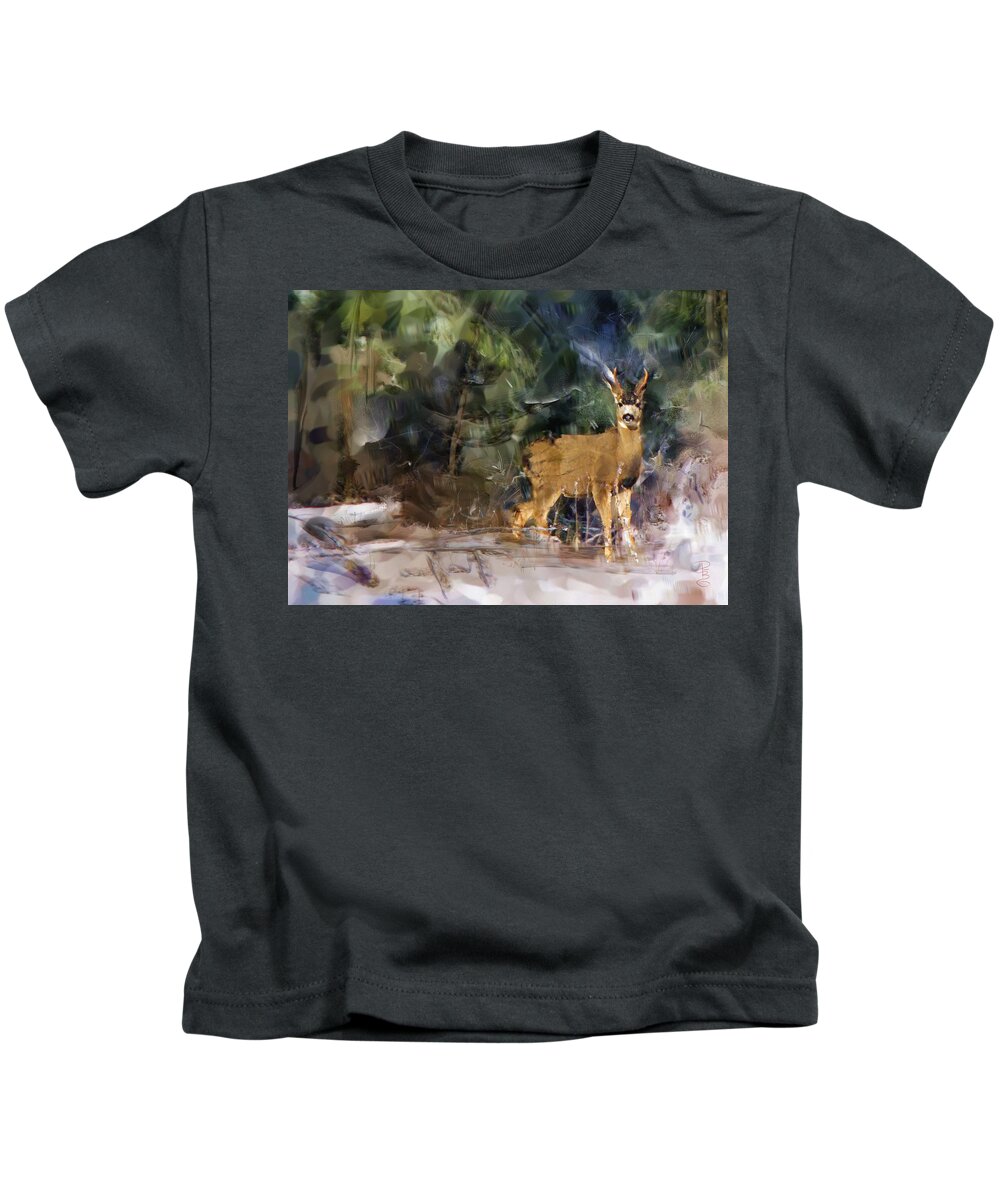 Animal Kids T-Shirt featuring the digital art Spike by Debra Baldwin