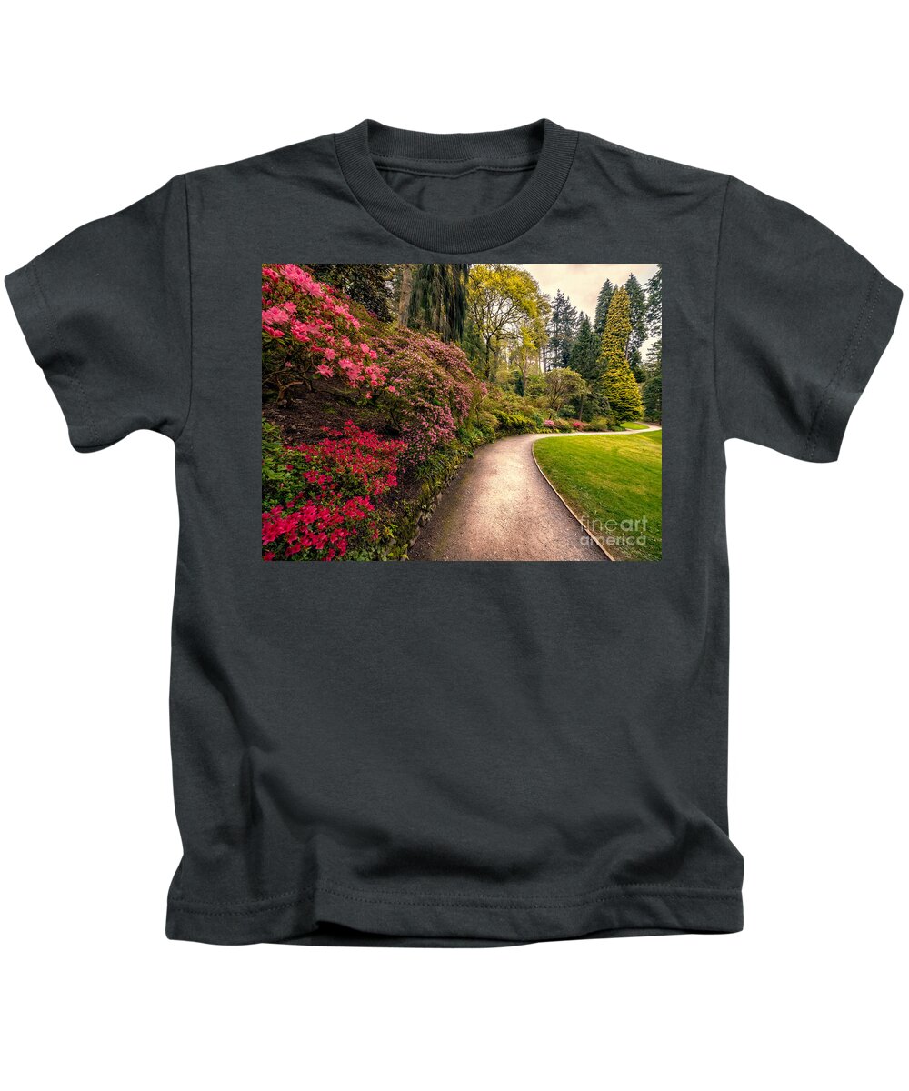 Cymru Kids T-Shirt featuring the photograph Spring Footpath by Adrian Evans