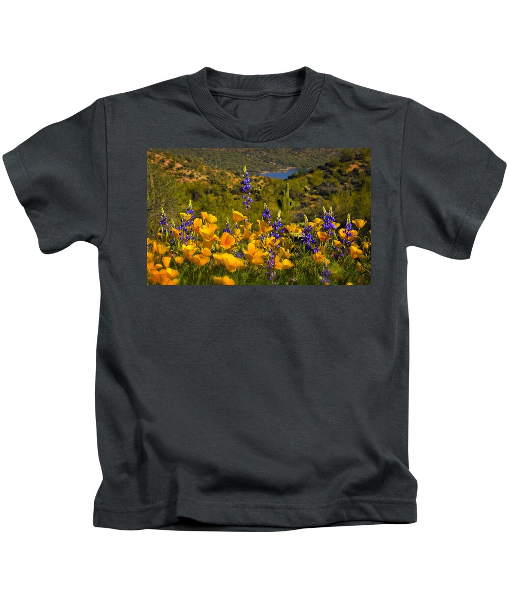 Poppies Kids T-Shirt featuring the photograph Spring Southwest Style by Saija Lehtonen