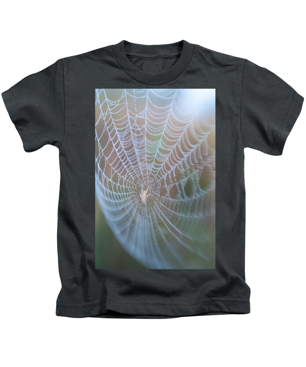 Spyder Web Kids T-Shirt featuring the photograph Spyder's Web by Matthew Pace