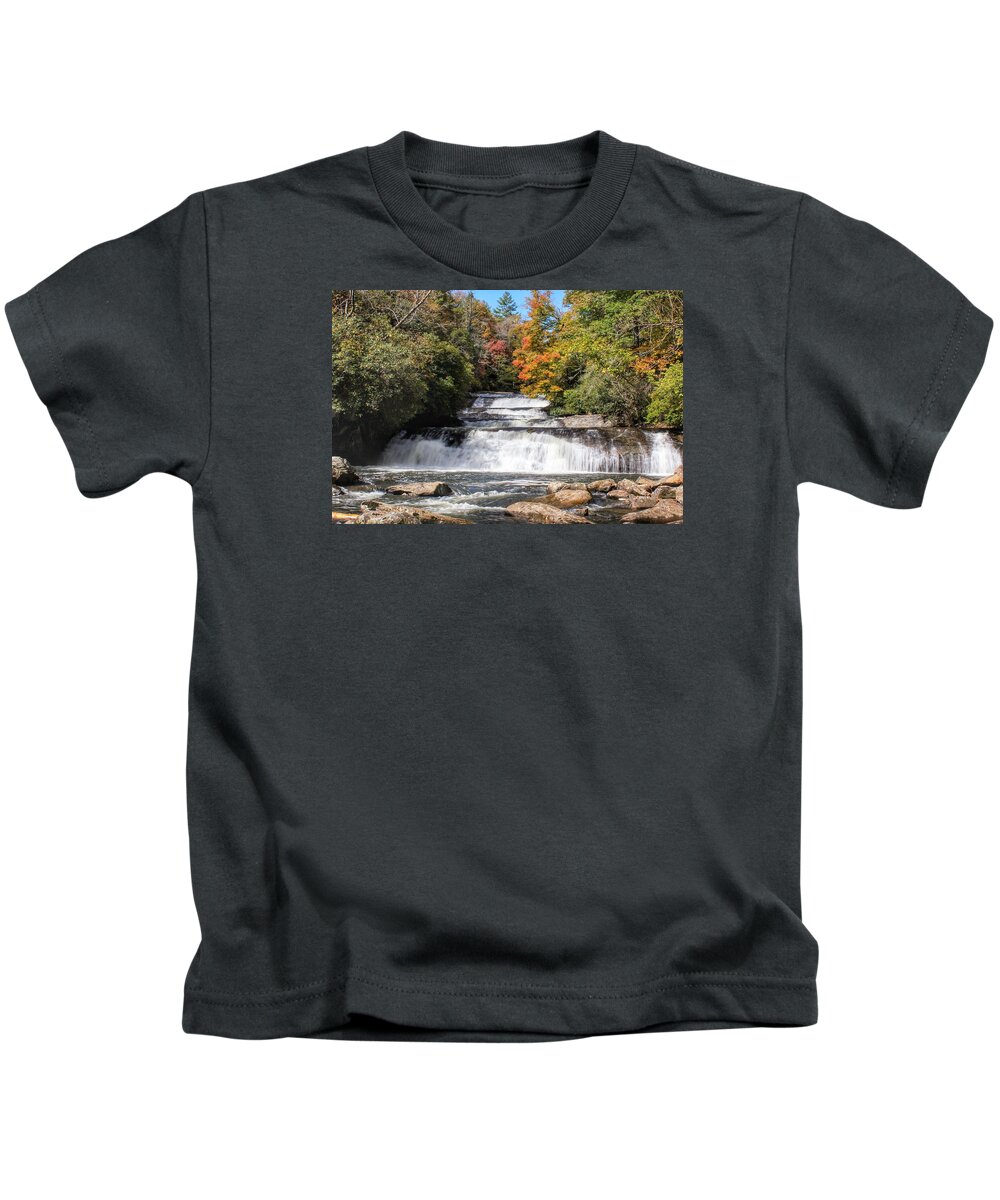 Stairway Falls Kids T-Shirt featuring the photograph Stairway Falls by Chris Berrier