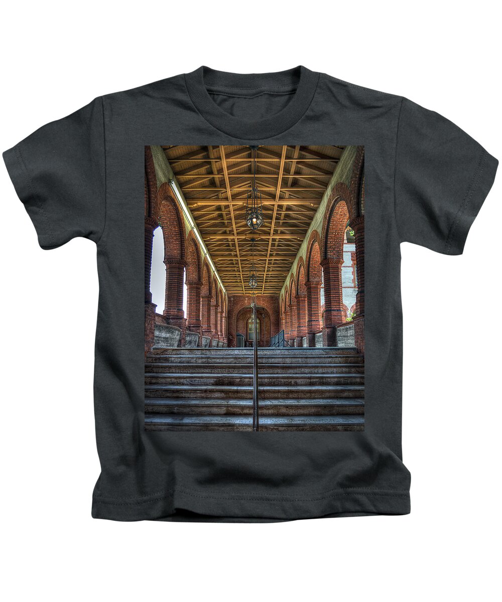 Flagler Kids T-Shirt featuring the photograph Stairway to history by David Hart