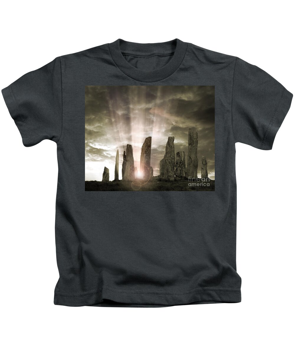 Nag000927h Kids T-Shirt featuring the photograph Standing Stones #1 by Edmund Nagele FRPS