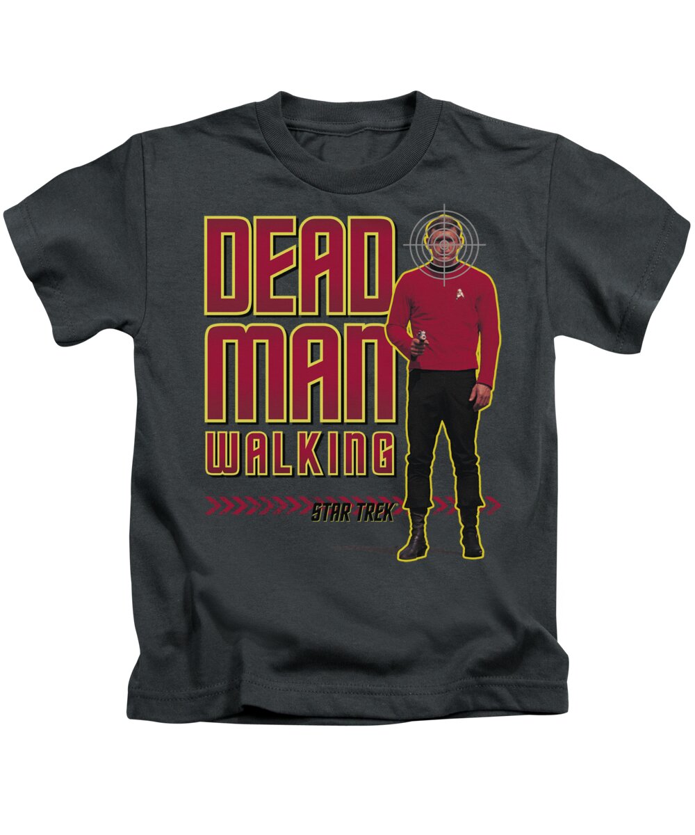 Star Trek Kids T-Shirt featuring the digital art Star Trek - Dead Man Walking by Brand A