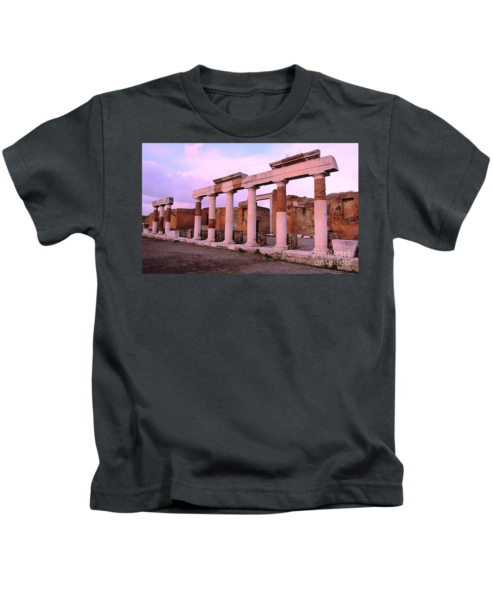 Ruins Kids T-Shirt featuring the photograph Pompeii Remains by Marguerita Tan