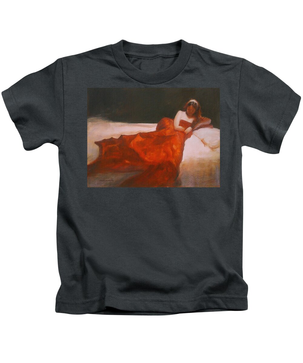 Sensuous Kids T-Shirt featuring the painting Study for Repose by David Ladmore
