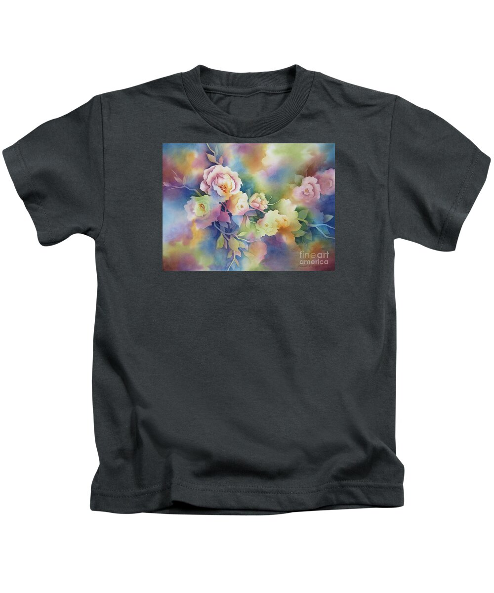 Floral Kids T-Shirt featuring the painting Summer Blooms by Deborah Ronglien