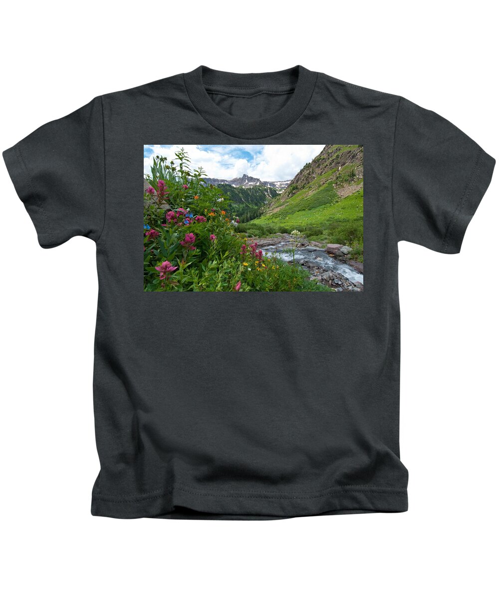 Landscape Kids T-Shirt featuring the photograph Summer in the San Juans by Cascade Colors