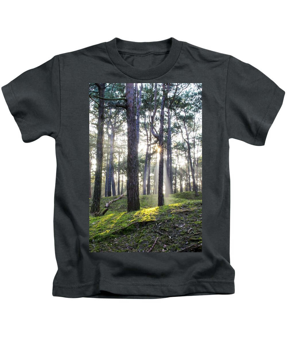 Trees Kids T-Shirt featuring the photograph Sunlit Trees by Spikey Mouse Photography