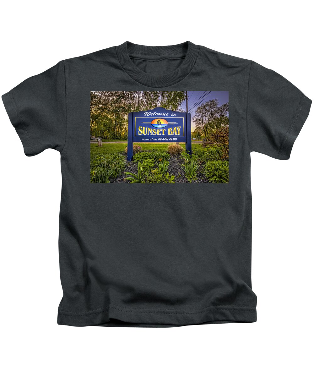 Sunset Bay Kids T-Shirt featuring the photograph Sunset Bay by John Angelo Lattanzio