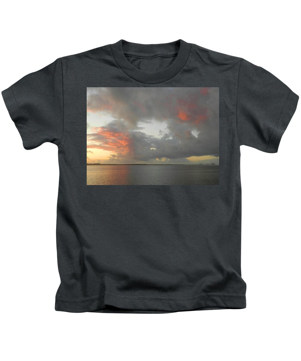 Sunset Kids T-Shirt featuring the photograph Sunset Before Funnel Cloud 2 by Gallery Of Hope 