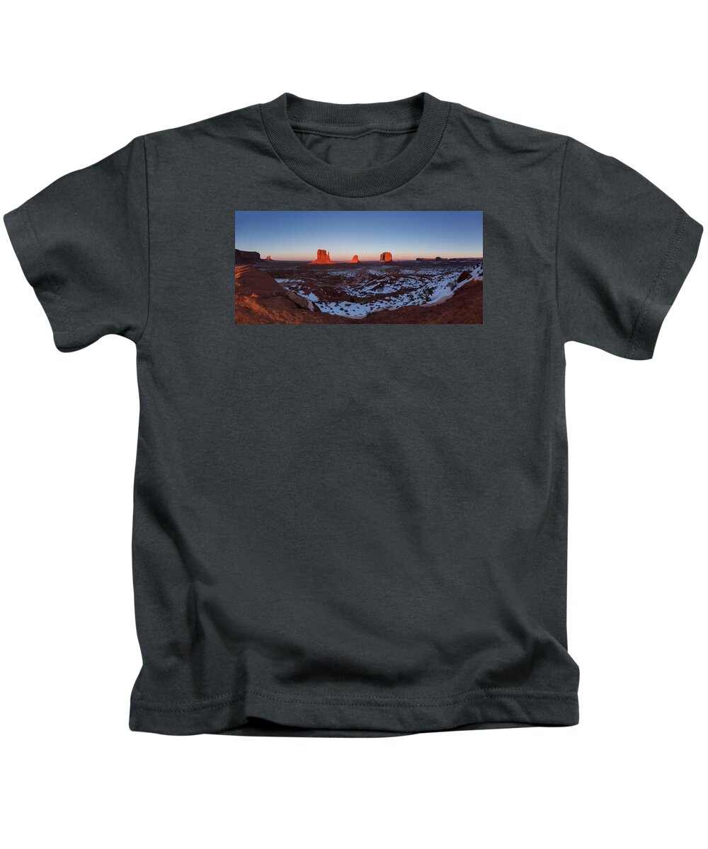 Sunsets Kids T-Shirt featuring the photograph Sunset Moonrise by Tassanee Angiolillo
