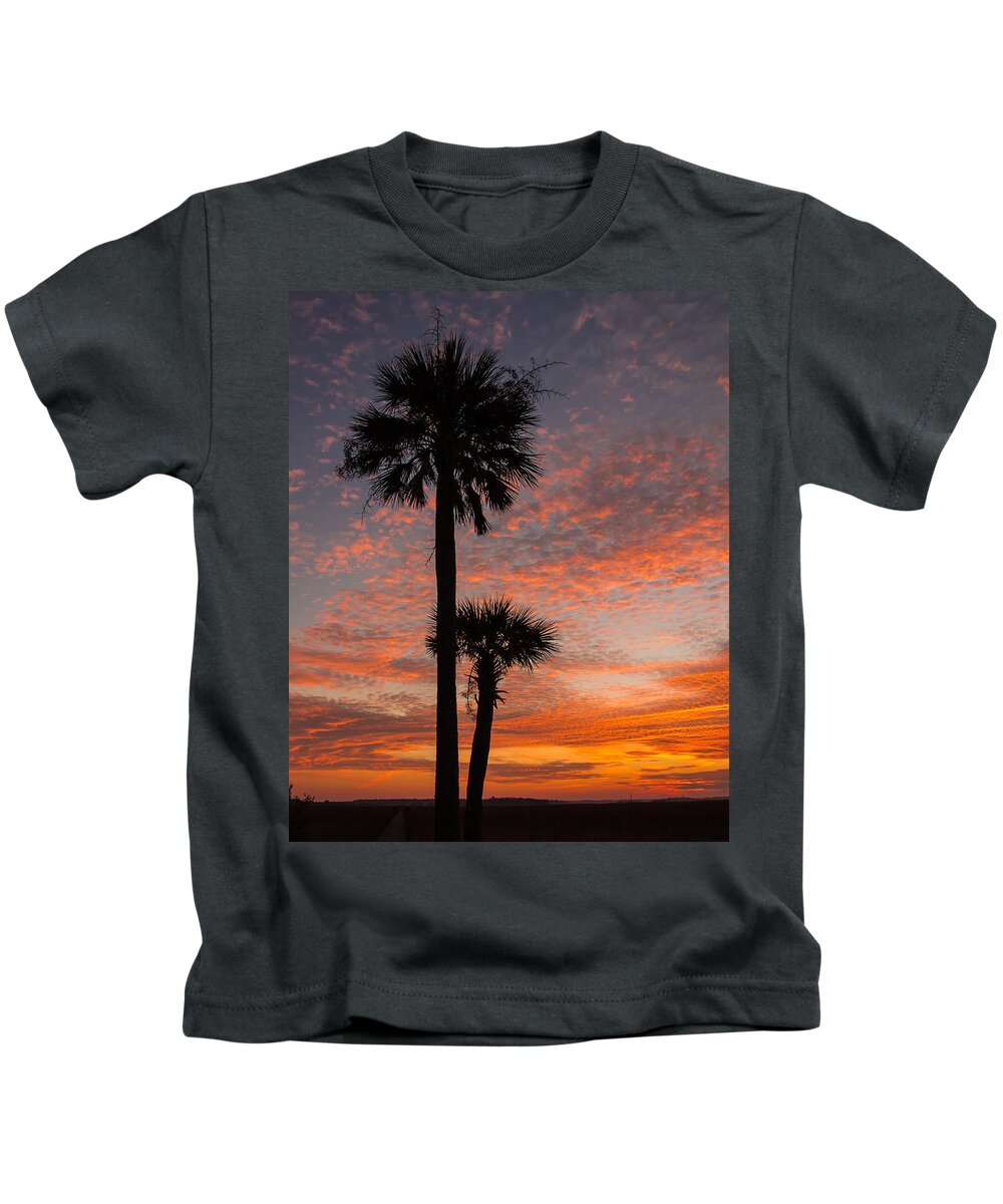 Sunset Kids T-Shirt featuring the photograph Sunset Over Marsh by Patricia Schaefer