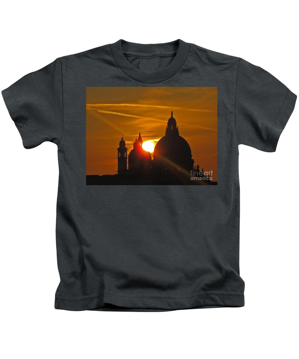 Sunset Kids T-Shirt featuring the photograph Sunset Over Venice by Marguerita Tan