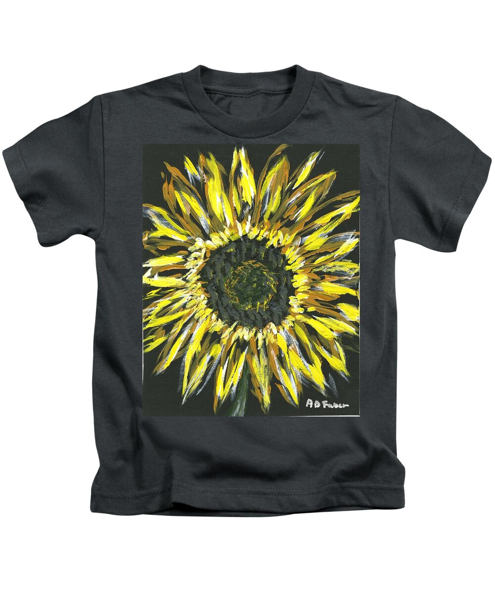 Flower Kids T-Shirt featuring the painting Sunshine by Alice Faber