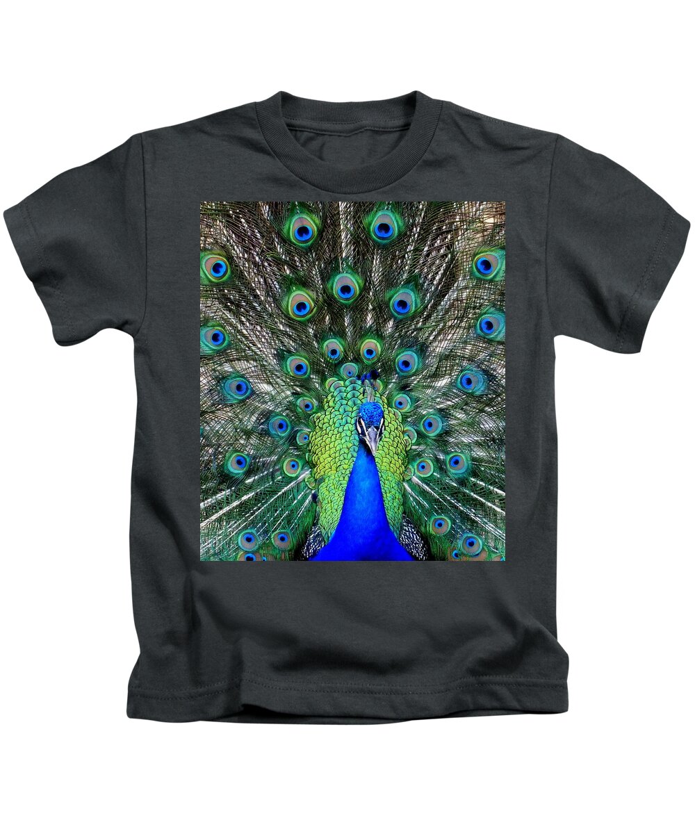 Feathers Kids T-Shirt featuring the photograph TALK of the WALK by Karen Wiles