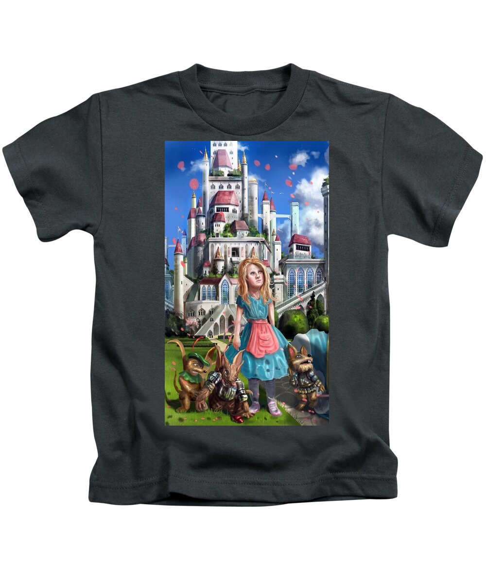 Fantasy Kids T-Shirt featuring the painting Tammy in Capira by Reynold Jay
