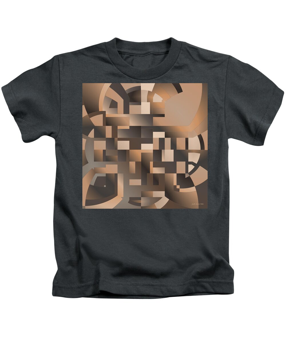 Geometric Kids T-Shirt featuring the digital art Terrace Geometric by Judi Suni Hall