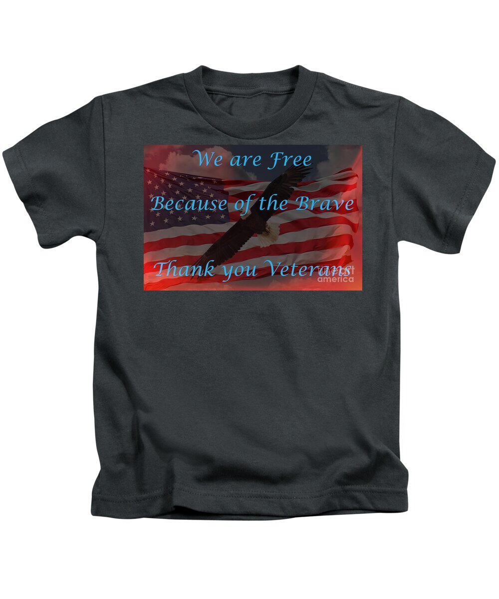 Colorado Kids T-Shirt featuring the photograph Thank you Veterans by Bob Hislop