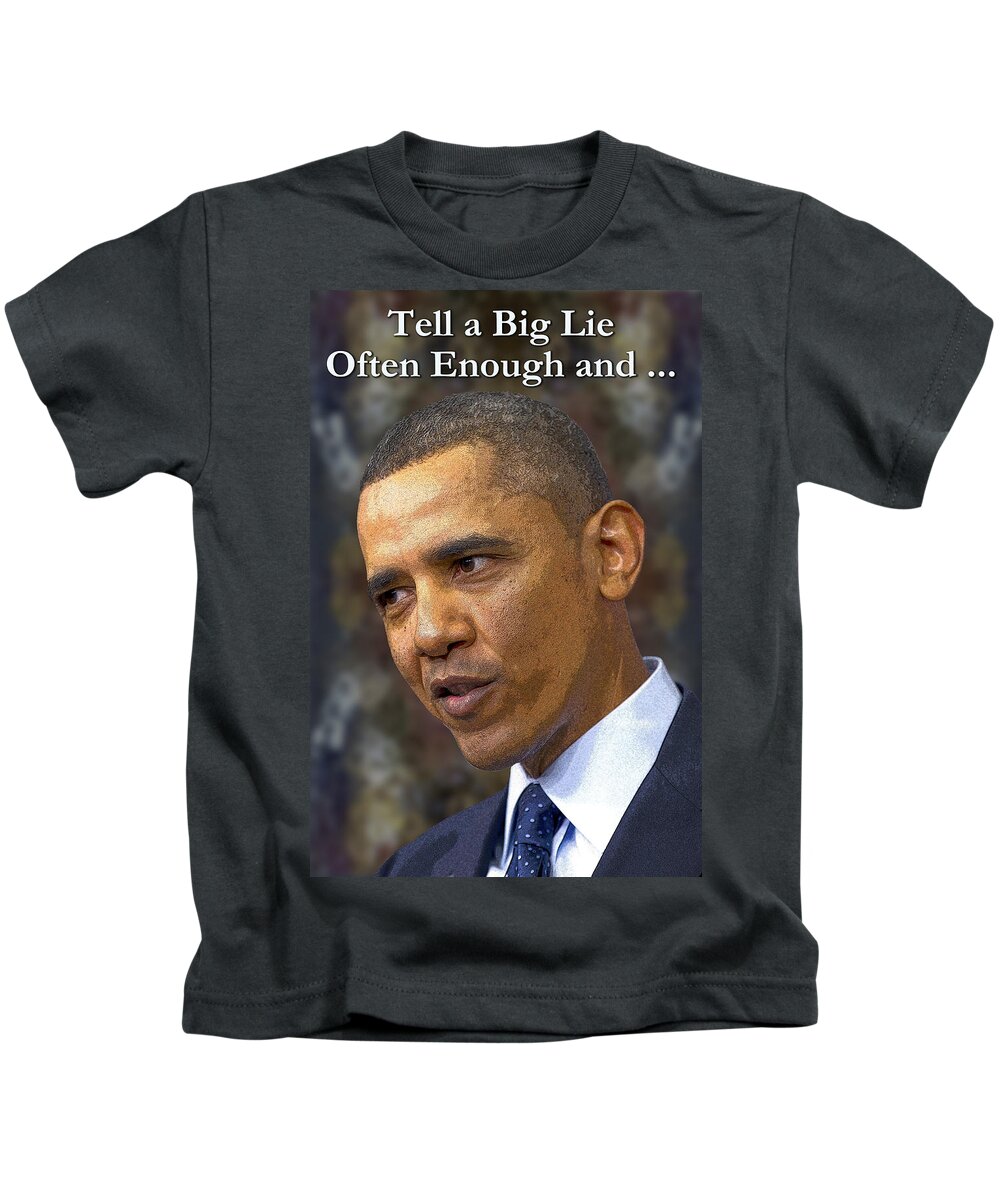  Kids T-Shirt featuring the digital art The Big Lie Routine by Will Barger