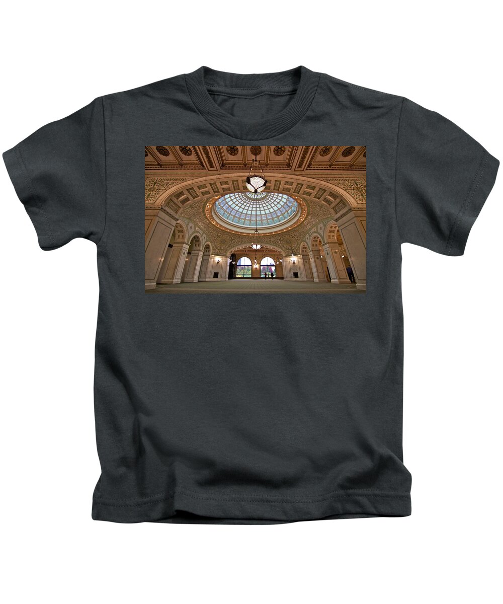 Chicago Kids T-Shirt featuring the photograph The Chicago Cultural Center by John Babis