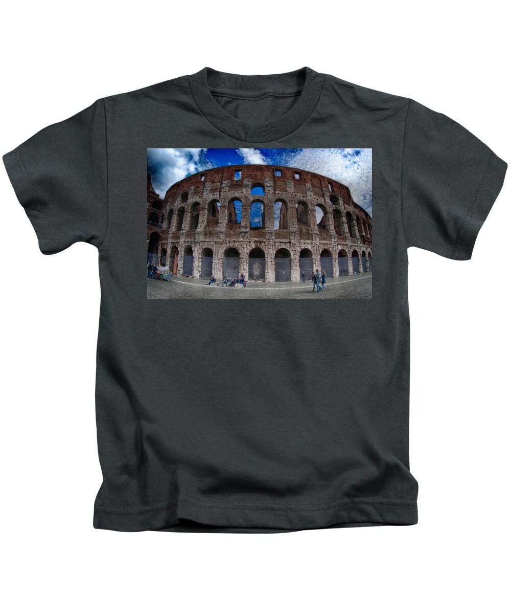 Italy Kids T-Shirt featuring the photograph The Coliseum by Eye Olating Images