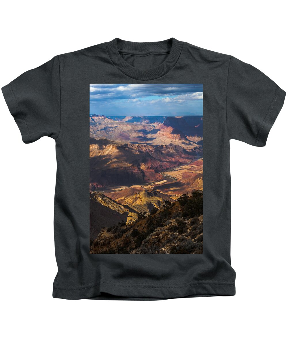 Arizona Kids T-Shirt featuring the photograph The Colorado Runs Through It by Ed Gleichman