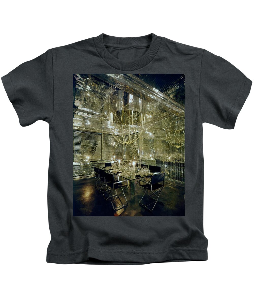 Decorative Art Kids T-Shirt featuring the photograph The Dining Room Of Ara Gallant's Apartment by William Grigsby