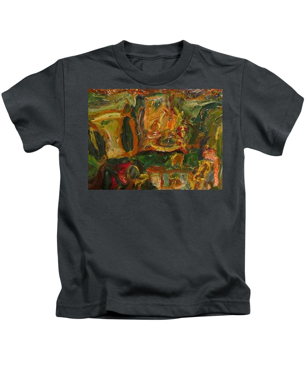 Dining Room Kids T-Shirt featuring the painting The Dining Room by Shea Holliman