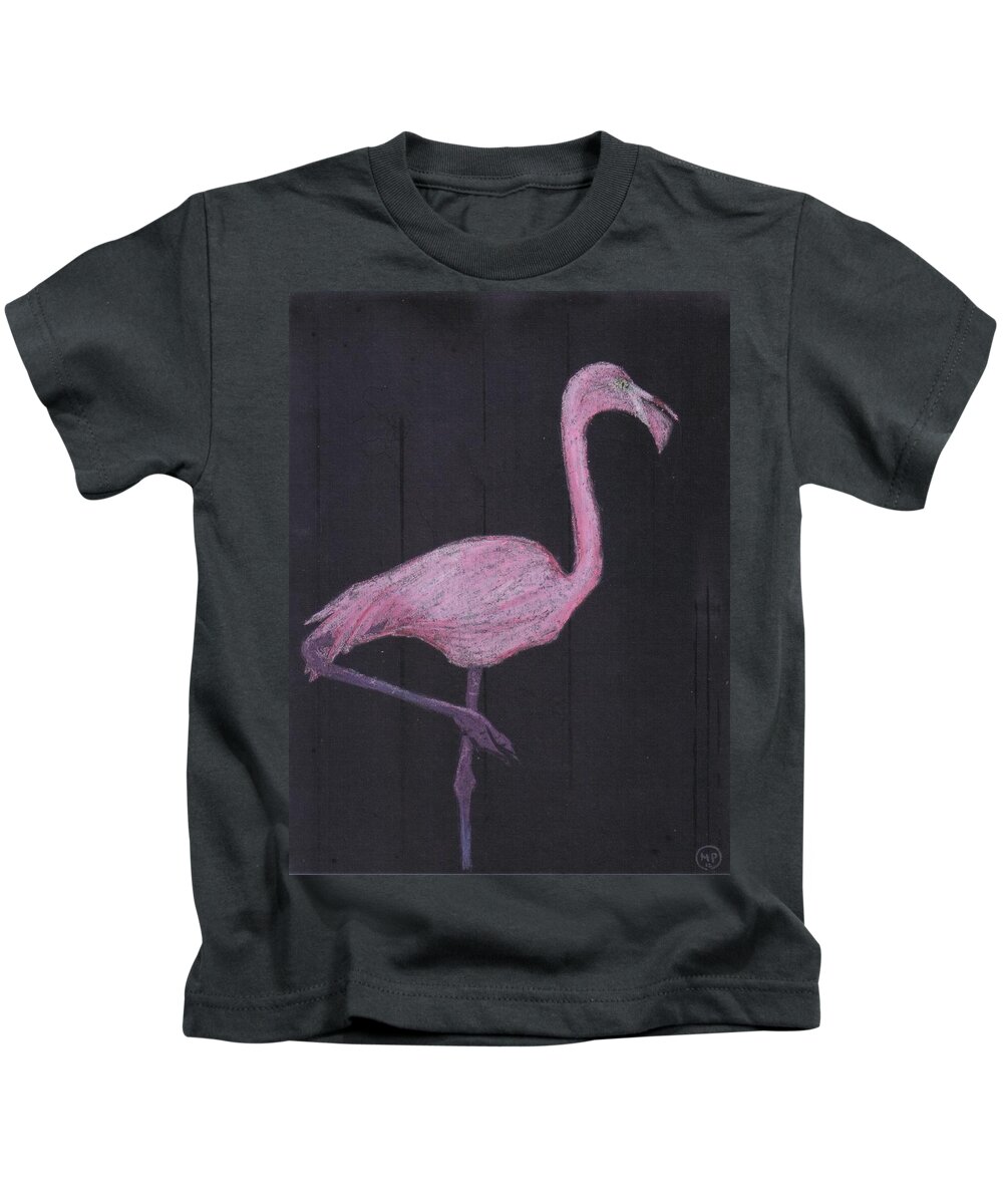 Flamingo Kids T-Shirt featuring the digital art the Flamingo by George Pedro